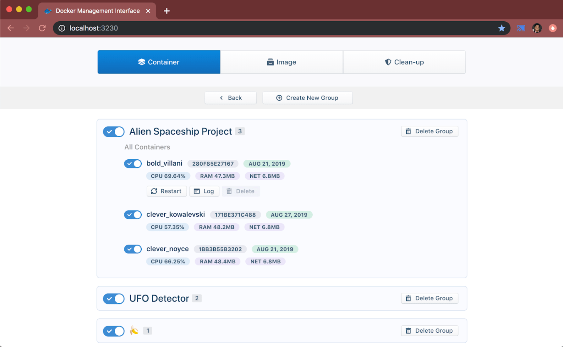 Docker Dashboard